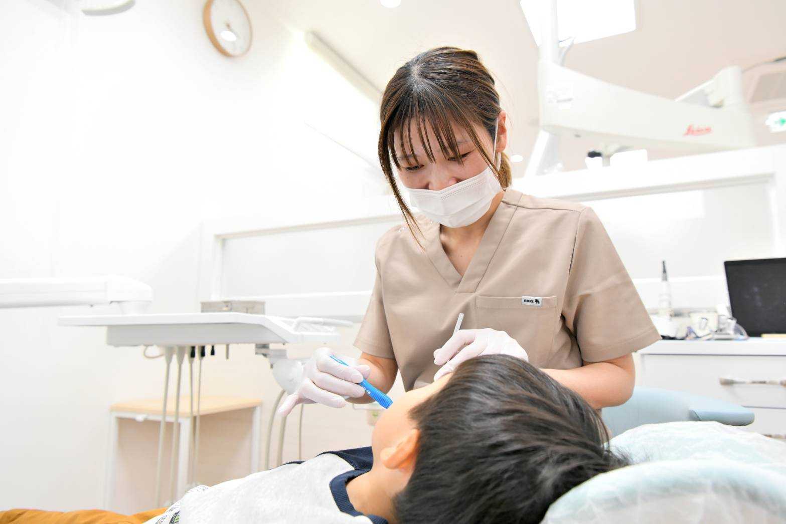 お子様のペースでゆっくりと治療